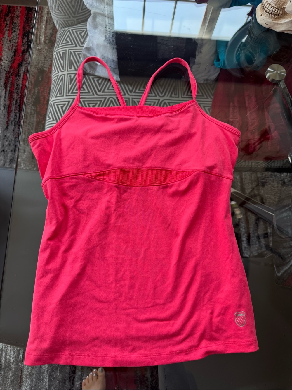 K-Swiss Bright Pink/Cherry Women's Athletic Tank Top